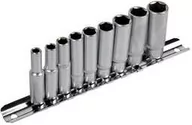 Nasadki do elektronarzędzi - Geko Zestaw nasadek nasadki 5-13mm 1/4" 6-k długie G13540 - miniaturka - grafika 1