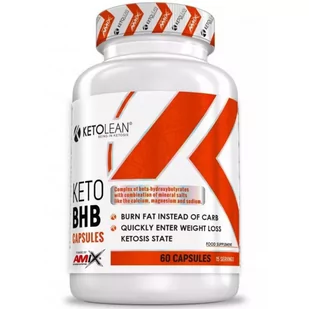 Amix KetoLean Keto BHB Capsules 60caps - Spalacze tłuszczu - miniaturka - grafika 1