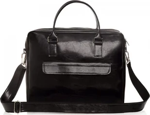 Solome SKÓRZANA TORBA NA LAPTOP SOLOME CZARNA 17" - Teczki i aktówki - miniaturka - grafika 1