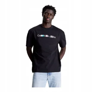 CALVIN KLEIN KOSZULKA MĘSKA T-SHIRT PHOTOPRINT INSTITUTIONAL TEE CZARNA r.M - Koszulki męskie - miniaturka - grafika 1