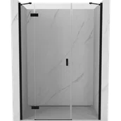 Ścianki i drzwi prysznicowe - Mexen Mist-H drzwi prysznicowe uchylne lewe 125 cm, transparent, czarne - 8A5-125-001-70-00-L - miniaturka - grafika 1