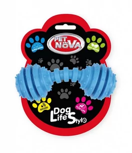 PET NOVA Pet Nova Hantel dentystyczny DumbBell z miętą niebieski 12cm PPTN016 - Zabawki dla psów - miniaturka - grafika 1