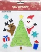 Zabawki kreatywne - Żelowe naklejki dekoracyjne BN Choinka Renifer Nowa - miniaturka - grafika 1