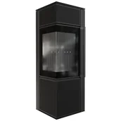 Piece wolnostojące - Piec wolnostojący koza Tora S 8 kW Ø 150, czarny termotec, w spieku Collection Nero Assoluto z domykaniem - miniaturka - grafika 1