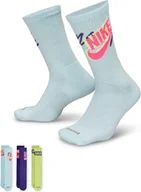 Skarpetki damskie - Nike Everyday Plus Crew skarpety (3 pary), wielokolorowe, HJ9339-903, L - miniaturka - grafika 1