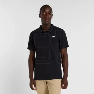 Koszulka New Balance Cotton Pique Polo M MT51519BK S - Koszulki męskie - miniaturka - grafika 1