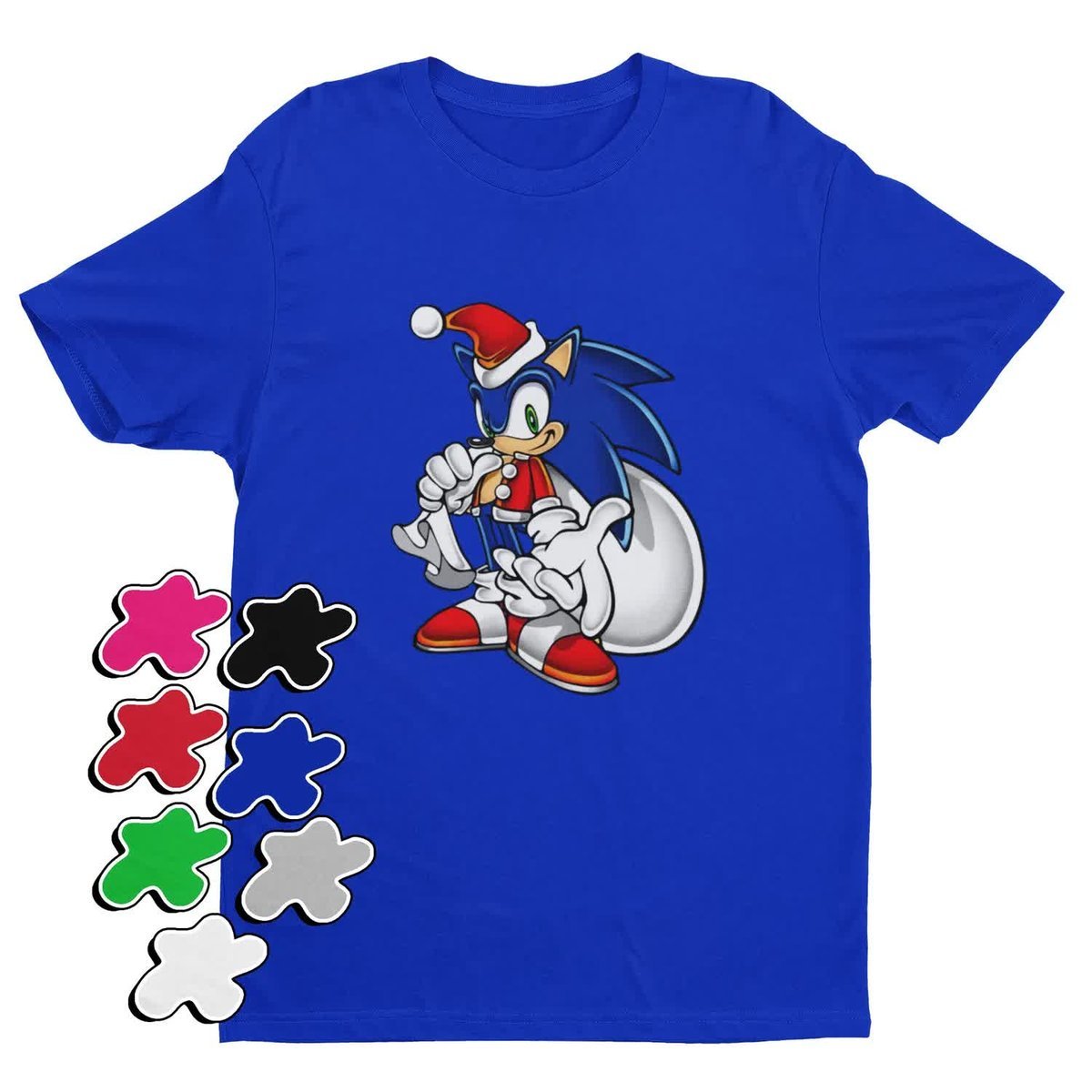 Koszulka T-Shirt Dziecięca Z Nadrukiem Sonic Święta Prezent -M 134-140