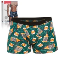 Majtki męskie - CORNETTE Bokserki Męskie TATTOO 280/224 Bawełniane WHISKEY Rozmiar XXL - miniaturka - grafika 1