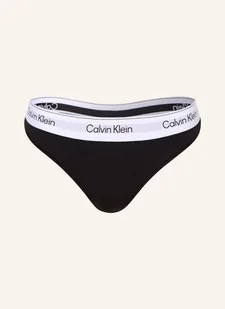 Calvin Klein Stringi Icon Cotton Modal schwarz - Majtki damskie - miniaturka - grafika 1