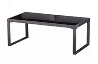 Stoły ogrodowe - Duży stolik aluminiowy, ogrodowy, Mostrare, 100x50x38 cm, ciemny szary - miniaturka - grafika 1
