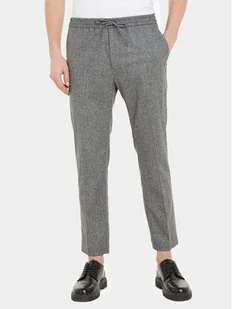 Calvin Klein Spodnie materiałowe K10K111713 Szary Tapered Fit - Spodnie męskie - miniaturka - grafika 1