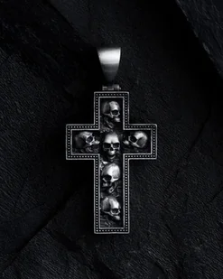 Srebrny krzyż INNER DEMONS - Wisiorki - miniaturka - grafika 1