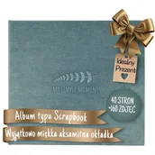 Scrapbooking - Album do Scrapbookingu z Aksamitu - Segregator – 40 stron - 26x28cm - miniaturka - grafika 1