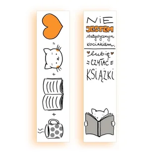 Zak. karton. - Nie jestem statystycznym kociakiem - gadżet - Zakładki do książek - miniaturka - grafika 1