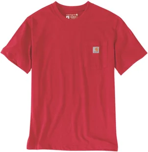 Carhartt Koszulka Carhartt Heavyweight K87 Pocket Fire Red - Koszulki męskie - miniaturka - grafika 1