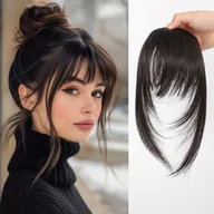 Pozostałe akcesoria fryzjerskie - TEMU Proste Syntetyczne Przedłużenia Włosów dla Kobiet z Warstwowymi Grzywkami i Bokiem - Naturalnie Wyglądająca Peruka do Wszechstronnego - miniaturka - grafika 1