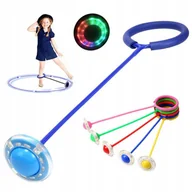 Zabawki i gry sportowe - HULA-HOP hulahop hula hoop na nogę kółko skakanka LED NIEBIESKI - miniaturka - grafika 1