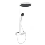 Zestawy prysznicowe - HANSGROHE 26853700 Rainfinity Komplet prysznicowy 360 1jet z termostatem ShowerTablet 350 Biały Matowy - miniaturka - grafika 1