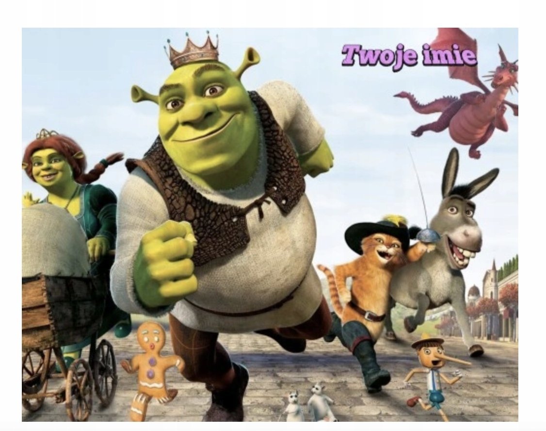 Puzzle SHREK FIONA OSIOŁ BAJKA A3 252 el z Nadrukiem + IMIĘ Pudełko #24