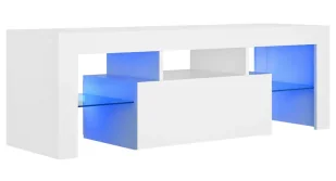 Biała szafka RTV z oświetleniem LED H0-L44 - Szafki RTV - miniaturka - grafika 1