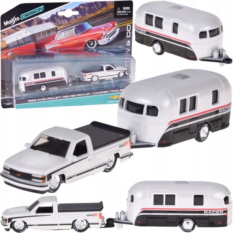 Jokomisiada Maisto Licencjonowane Auto Metalowe Chevrolet 454 SS Pick-up 1:64 ZA5963