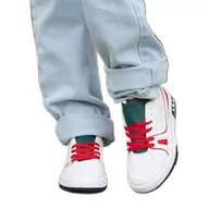 Buty sportowe damskie - Inna Biało-czerwone buty z zielonym językiem Archie białe - miniaturka - grafika 1