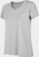 Koszulki i topy damskie - 4f Koszulka damska H4Z22-TSD352 Chłodny jasny szary melanż r.L - miniaturka - grafika 1