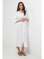 Sukienki - Rodier Lin Lniana sukienka w kolorze białym - miniaturka - grafika 1