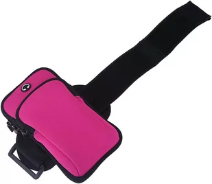 Etui na ramię do biegania różowe - Etui i futerały do telefonów - miniaturka - grafika 3