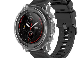 Alogy Etui silikonowe nakładka case do Xiaomi Amazfit Stratos 3 Przezroczyste 9476X10 - Akcesoria do smartwatchy - miniaturka - grafika 1