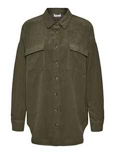 Noisy may Damska koszula NMFLANNY L/S Corduroy Shacket BG Noos, Kalamata, M, Kalamata, M - Koszule damskie - miniaturka - grafika 1