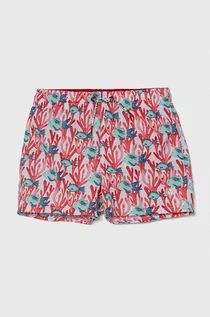 Spodnie i spodenki dla chłopców - Pepe Jeans szorty kąpielowe dziecięce FISHCORAL SWIMSHORT kolor czerwony - grafika 1