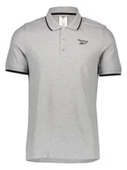 Koszulki męskie - Reebok Koszulka polo w kolorze szarym - miniaturka - grafika 1