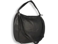 Torebki damskie - Torebka Damska Listonoszka Na Ramię Czarna A4 - miniaturka - grafika 1