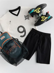 Reserved - Bawełniany komplet - złamana biel - Spodnie i spodenki dla chłopców - miniaturka - grafika 1