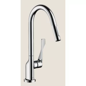 Hansgrohe 39832800 Citterio Jednouchwytowa bateria kuchenna 250 z wyciąganą wylewką stal szlachetna - Baterie kuchenne - miniaturka - grafika 1