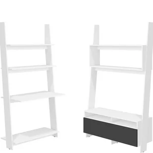 Zestaw Mebli Młodzieżowych 4 Rack MebloCross Craft Tobaco / Craft Biały - Zestawy mebli biurowych - miniaturka - grafika 1