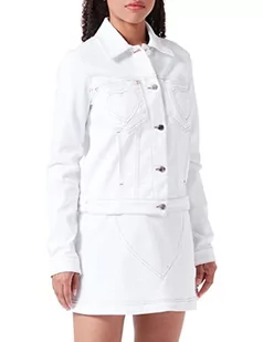 Love Moschino Damska kurtka trucker, optical white, 40 - Kurtki damskie - miniaturka - grafika 1