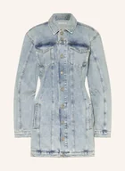 Sukienki - Good American Sukienka Jeansowa Barrel Long Sleeve blau - miniaturka - grafika 1