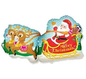 Balony i akcesoria - Flexmetal Balon foliowy "Sanie", FLEXMETAL, 24" SHP 901519 - miniaturka - grafika 1