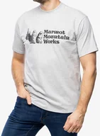 Czapki męskie - Koszulka bawełniana Marmot MMW Tee S/S - light grey heather - miniaturka - grafika 1