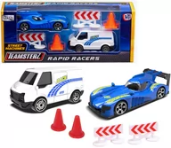 Samochody i pojazdy dla dzieci - Teamsterz Zestaw wyścigowy wyścigówka i van - miniaturka - grafika 1