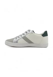 Geox Dziewczęce D Blomiee C sneakersy, Optic White Dk Green, 36 EU - Buty dla dziewczynek - miniaturka - grafika 1