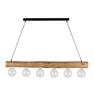 Lampy sufitowe - Spotlight Rustykalna LAMPA wisząca TRABO SIMPLE 69880604 drewniana OPRAWA zwis belka townshend sosna bejcowana czarny 69880604 - miniaturka - grafika 1