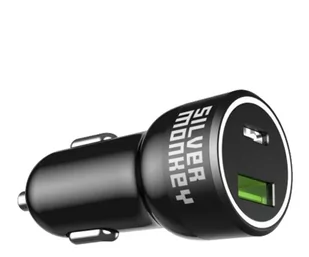 Silver Monkey Ładowarka samochodowa 1xUSB C, 1xUSB 45W - Ładowarki samochodowe - miniaturka - grafika 1
