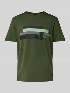 T-shirt z nadrukiem z logo - Koszulki męskie - miniaturka - grafika 1