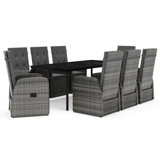 Zestaw Mebli Ogrodowych Rattan PE, Stół 200x100 cm, Krzesła 57x73x105 cm