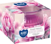 Świece - Świeca zapachowa w szkle BISPOL Aura 18H KWIATOWY RAJ - miniaturka - grafika 1