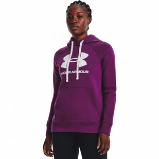 Damska bluza dresowa nierozpinana z kapturem UNDER ARMOUR Rival Fleece Logo Hoodie - Bluzy sportowe damskie - miniaturka - grafika 1