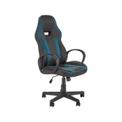 Fotele i krzesła biurowe - Fotel Obrotowy Gabinetowy Ragnar Czarny / Niebieski Halmar - miniaturka - grafika 1